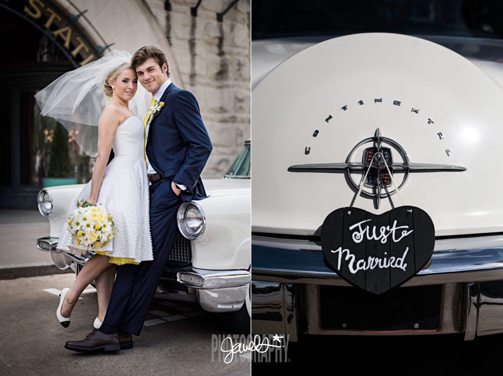 vintage wedding car lincoln
